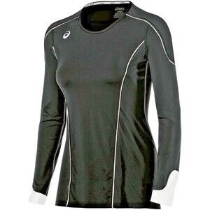NEW ASICS Women's Active Top Long Sleeve Jersey Black pullover XX LARGE